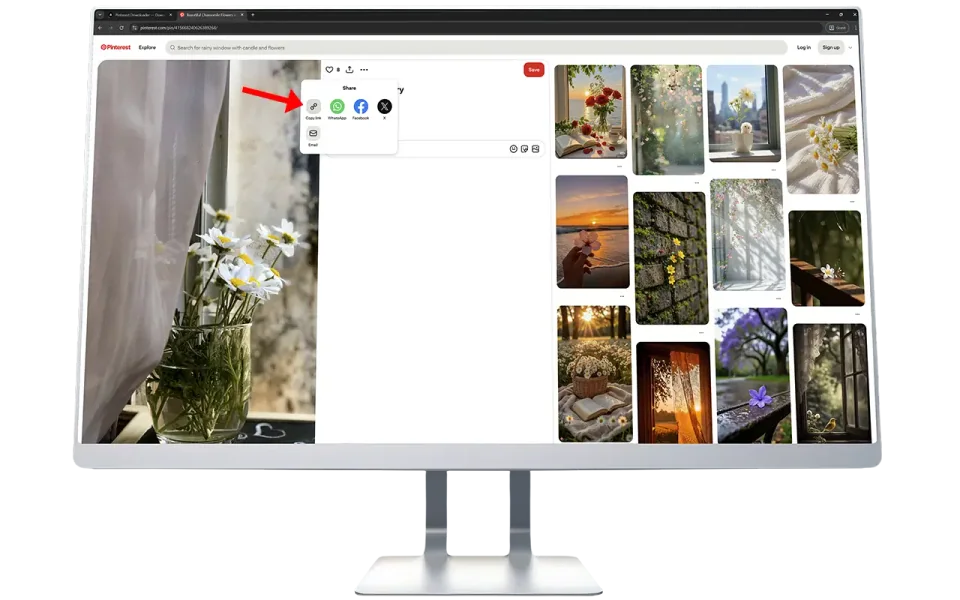 Copy Pinterest video URL